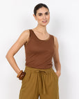 Geripptes Top in Toffee