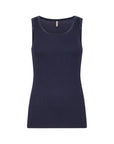 Geripptes Top in Navy