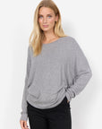 Pullover in grau meliert