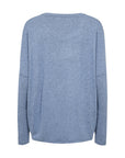 Weicher Pullover in Blau-meliert