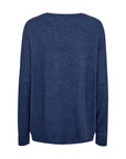 *Weicher Pullover in Blau-meliert