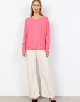 Weicher Pullover in Rosa meliert