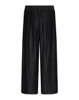 3/4 Hose mit Plisseestruktur in Schwarz