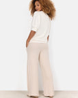Banushirt mit gerafften Ärmeln in Creme