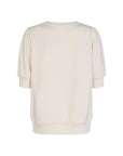 Banushirt mit gerafften Ärmeln in Creme