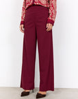 Schicke Hose mit weitem Bein in bordeaux