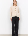 Teddy Jacke mit Knöpfen in Creme