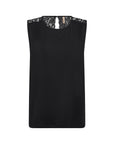 Top mit Spitzendetails in Schwarz