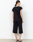 Shirt mit Plisseestruktur in Schwarz