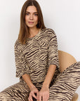 Banu Shirt mit 3/4 Ärmel mit Zebraprint