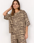 Banu Shirt mit 3/4 Ärmel mit Zebraprint