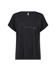 * Glitzer Courage Shirt in Schwarz