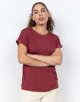 Glitzer Courage Shirt in Blutrot