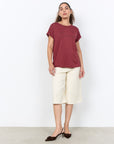 Glitzer Courage Shirt in Blutrot