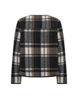 Kurzjacke mit Karo-Druck