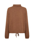 Weicher Pullover mit hohem Kragen in Toffee