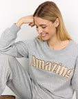 * Amazing Sweatshirt mit Rundhalsausschnitt in Grau