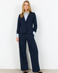 Blazer mit gerüschten Ärmeln in blau