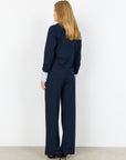 Blazer mit gerüschten Ärmeln in blau