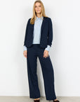 Blazer mit gerüschten Ärmeln in blau