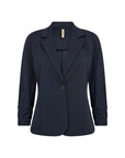 Blazer mit gerüschten Ärmeln in blau
