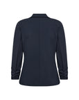 Blazer mit gerüschten Ärmeln in blau