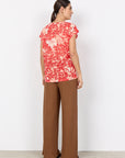 Mesh Shirt mit Blumenprint