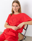 Banu Shirt in Erdbeerrot