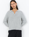 Biara Pullover mit Kragen in Hellgrau