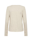 Longshirt mit Spitzenbesatz in Sand