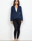 Basic Blazer in dunkelblau