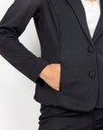 Basic Blazer in schwarz