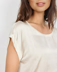 Shirt aus Viskose in Creme