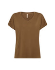 Basic Shirt mit V-Auschnitt in Olive