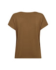 Basic Shirt mit V-Auschnitt in Olive