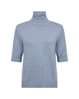 Leichter Pullover mit Rollkragen in Hellblau