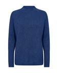 Pullover mit hohem Ausschnitt in tollem Blauton