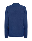 Pullover mit hohem Ausschnitt in tollem Blauton