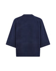 Pullover mit mittellangen Ärmeln und weicher Textur in Blau
