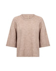 Strickshirt mit 3/4 Ärmeln in Beige