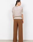 Cardigan mit Strickmuster in Creme