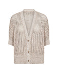 Cardigan mit Strickmuster in Creme