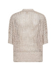 Cardigan mit Strickmuster in Creme