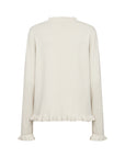 Weicher Rüschen-Pullover in Creme