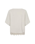 Leichter Pullover mit Spitzeneinsatz