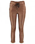 Vegane Lederhose in Camel