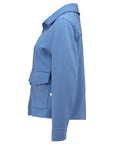 Jacke mit Taschen in Velours-Optik