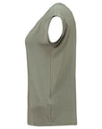 Leichtes Shirt mit V-Ausschnitt in Khaki