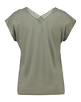 Leichtes Shirt mit V-Ausschnitt in Khaki