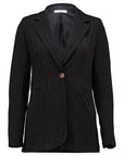 Nadelstreifenblazer in Schwarz